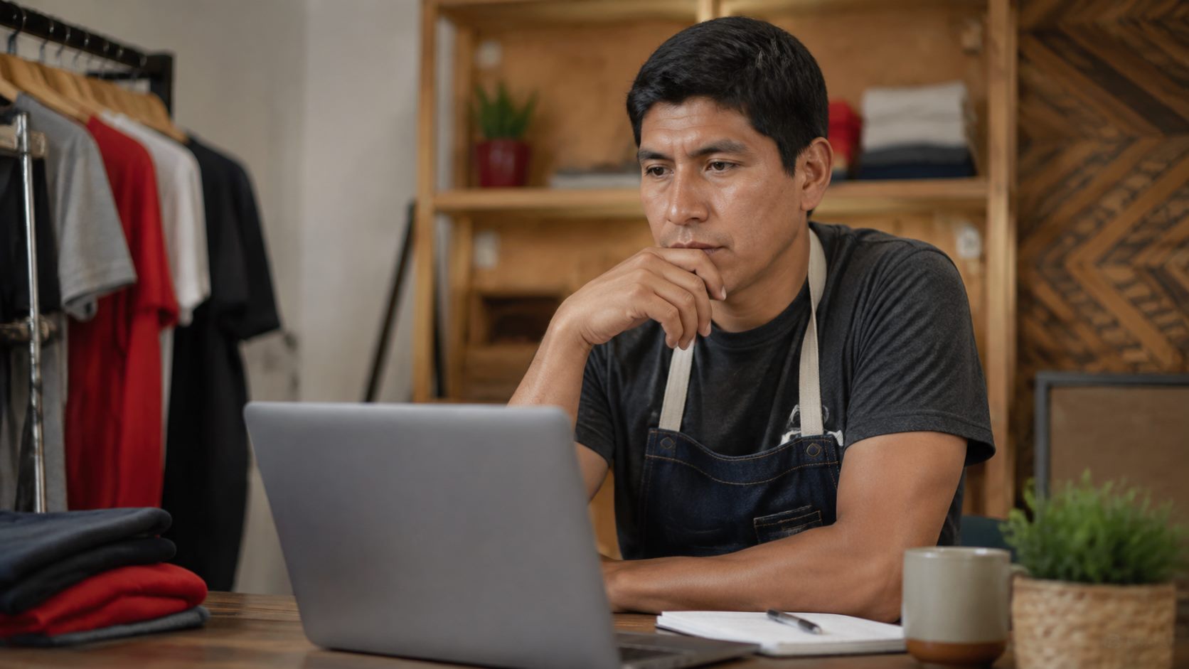 Emprendedor revisando la inversión de una campaña digital